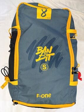 F-One Bandit S 8m Kiteboarding Set Kite Bar Lines Pump Bag